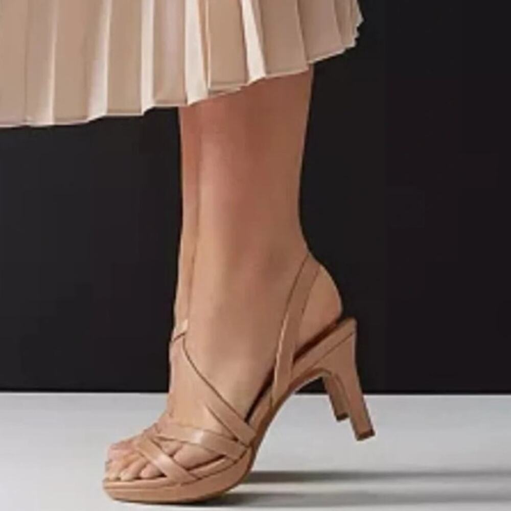 Naturalizer Women's Brenta Strappy Heels Creme Brulee 7.5 NWT